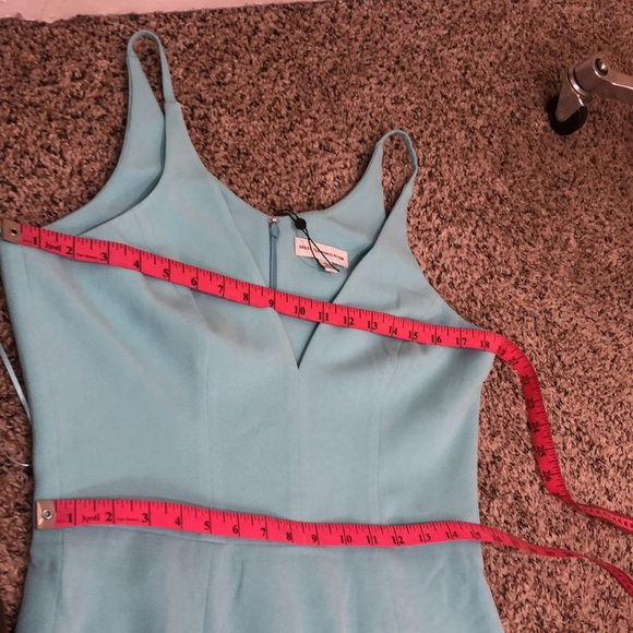 NWT Dress The Population Iris Formal Maxi Dress Size Large Tranquil Blue Aqua - Picture 7 of 9